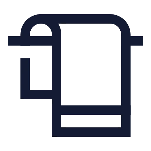 Towel Rack Icon in Stroke Sharp style