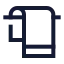 Towelrack icon with stroke sharp style