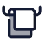Towels icon with duotone standard style