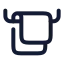 Towels icon with stroke rounded style