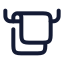 Towels icon with stroke rounded style