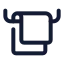 Towels icon with stroke standard style