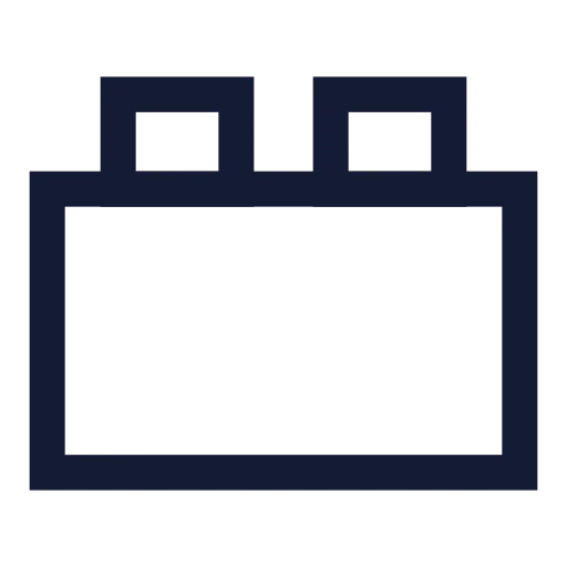 Toy Brick Icon in Stroke Sharp style