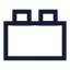 Toybrick icon with stroke sharp style
