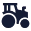 Tractor icon with solid sharp style