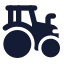 Tractor icon with solid standard style