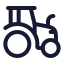 Tractor icon with stroke rounded style