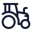 Tractor icon with stroke standard style