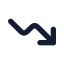 Tradedown icon with solid rounded style