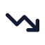 Tradedown icon with solid standard style