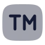 Trademark icon with bulk rounded style