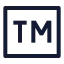 Trademark icon with stroke sharp style