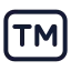 Trademark icon with stroke standard style