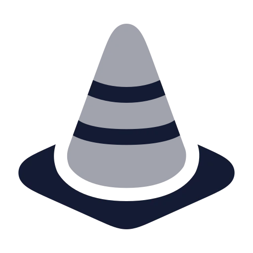Traffic Cone Icon in Bulk Rounded style