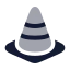 Trafficcone icon with bulk rounded style