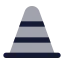 Trafficcone icon with bulk rounded style