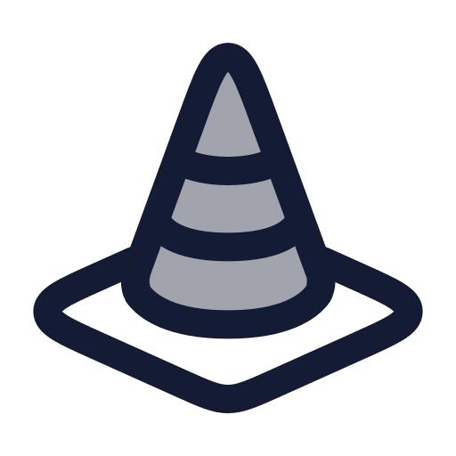 Traffic Cone Icon in Duotone Rounded style