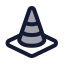 Trafficcone icon with duotone standard style