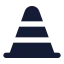 Trafficcone icon with solid rounded style