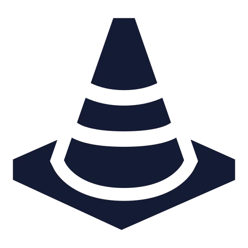Traffic Cone Icon in Solid Sharp style
