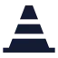 Trafficcone icon with solid sharp style