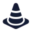 Trafficcone icon with solid standard style