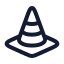 Trafficcone icon with stroke rounded style