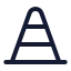 Trafficcone icon with stroke rounded style