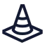Trafficcone icon with stroke sharp style