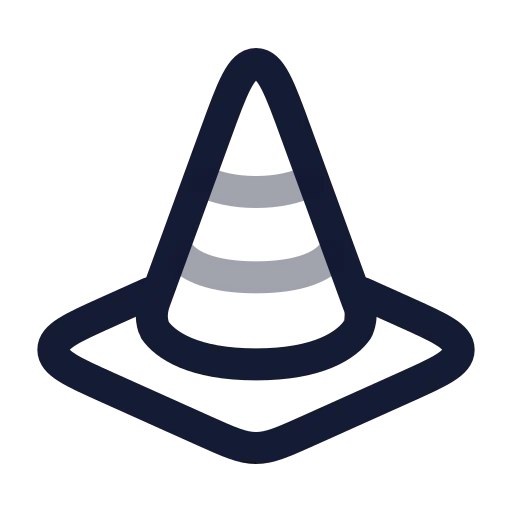 Traffic Cone Icon in Twotone Rounded style