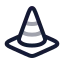 Trafficcone icon with twotone rounded style