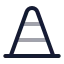Trafficcone icon with twotone rounded style