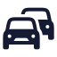 Trafficjam icon with solid rounded style