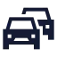 Trafficjam icon with solid sharp style