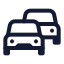 Trafficjam icon with stroke standard style