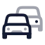 Trafficjam icon with twotone rounded style