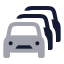 Trafficjam icon with bulk rounded style