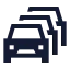 Trafficjam icon with solid sharp style