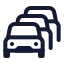 Trafficjam icon with stroke standard style