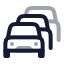 Trafficjam icon with twotone rounded style