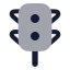 Trafficlight icon with bulk rounded style