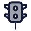 Trafficlight icon with duotone standard style