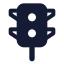 Trafficlight icon with solid standard style