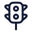 Trafficlight icon with stroke rounded style