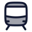 Train icon with duotone rounded style