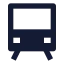 Train icon with solid sharp style