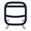Train icon with twotone rounded style