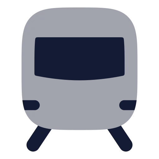 Train Front Icon in Bulk Rounded style