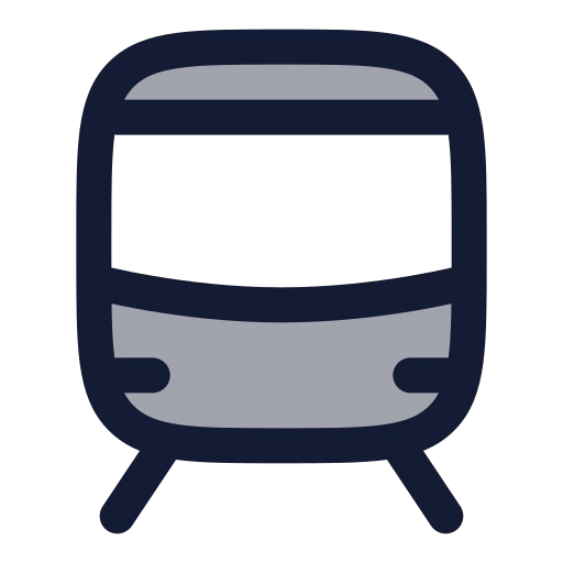 Train Front Icon in Duotone Rounded style