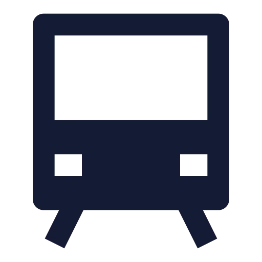 Train Front Icon in Solid Sharp style